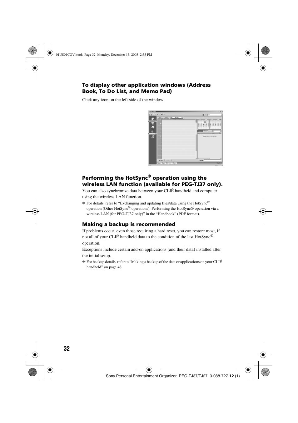 Sony PEG-TJ37 User Manual | Page 32 / 84