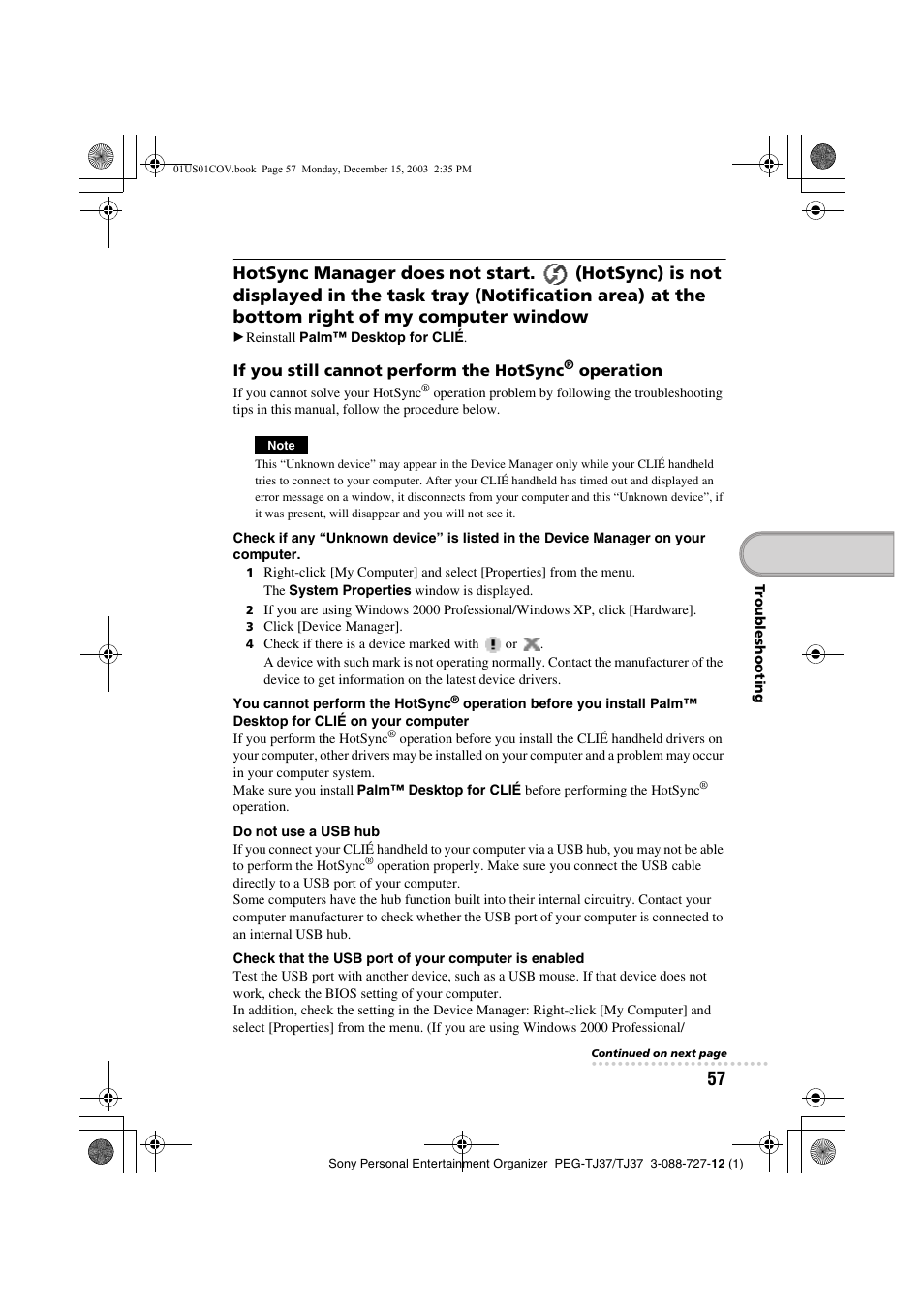 Sony PEG-TJ37 User Manual | Page 57 / 84