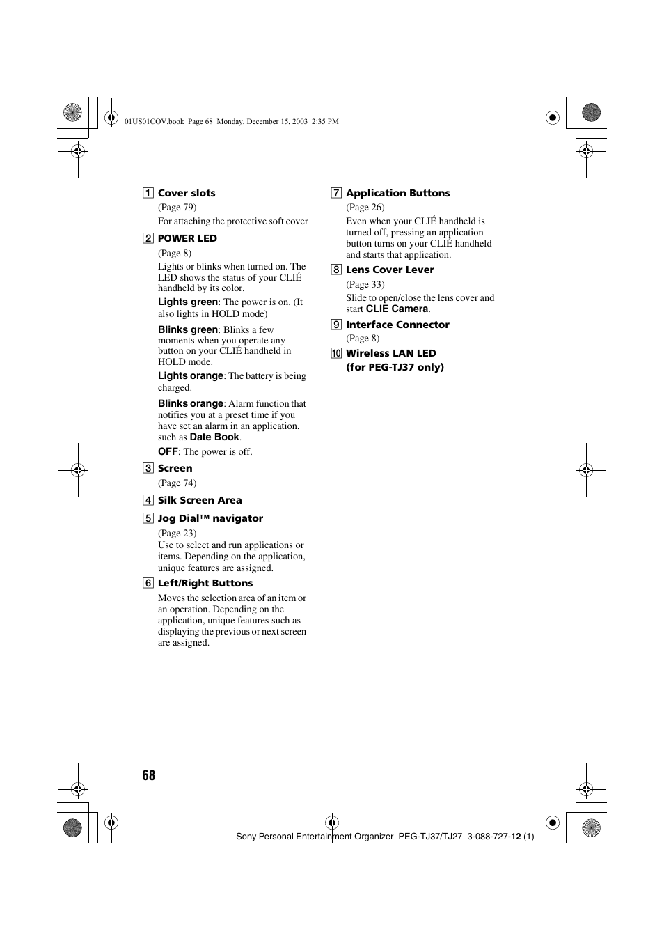 Sony PEG-TJ37 User Manual | Page 68 / 84