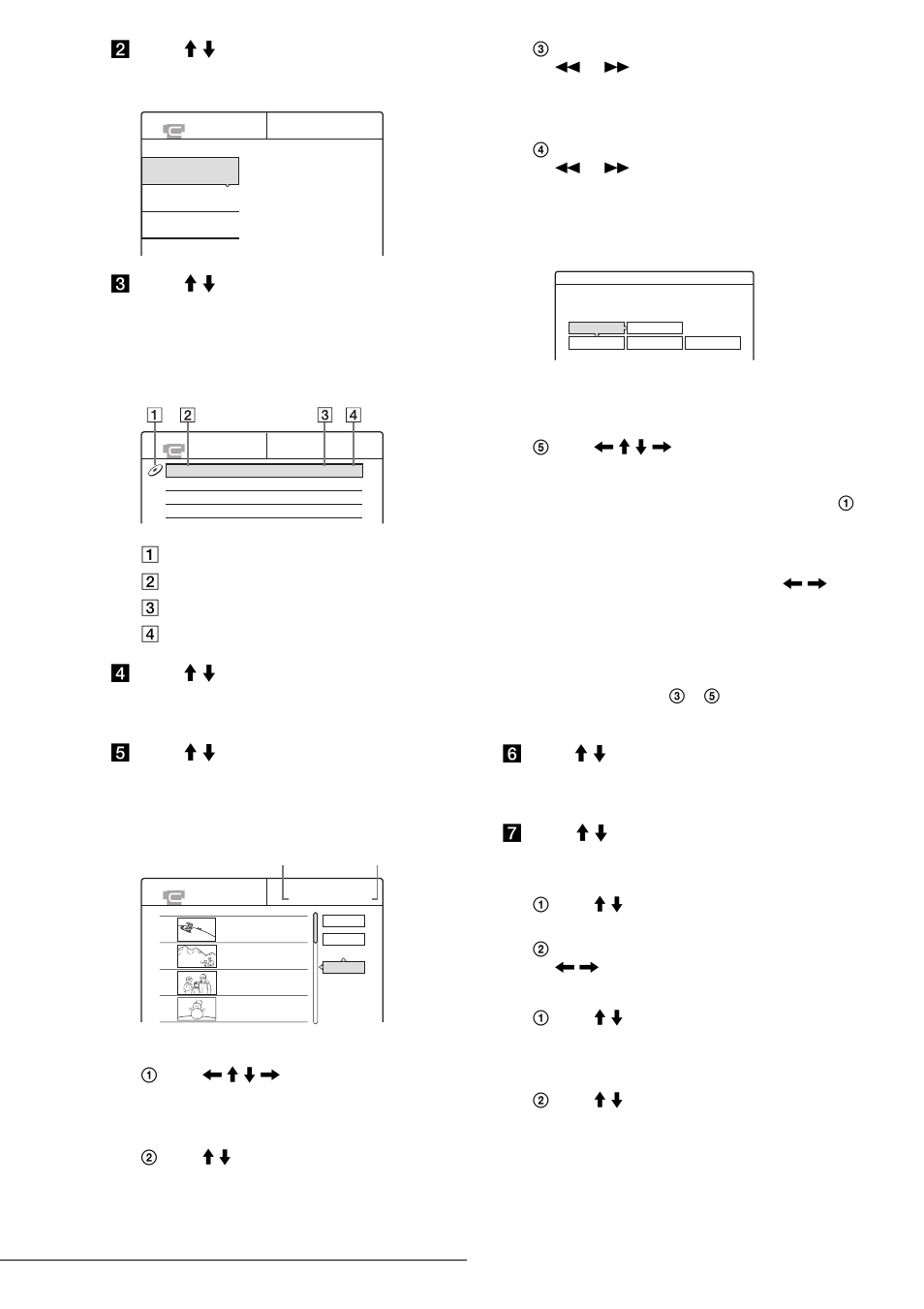 B press m/m to select “dv edit,” then press enter, E press m / m to select “edit,” then press enter | Sony RDR-GX7 User Manual | Page 68 / 96
