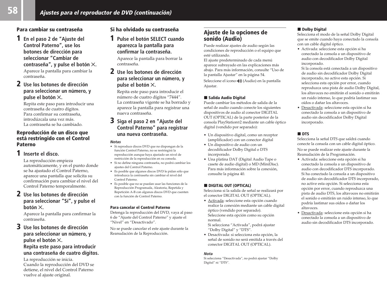 Sony SCPH-50011 User Manual | Page 58 / 64