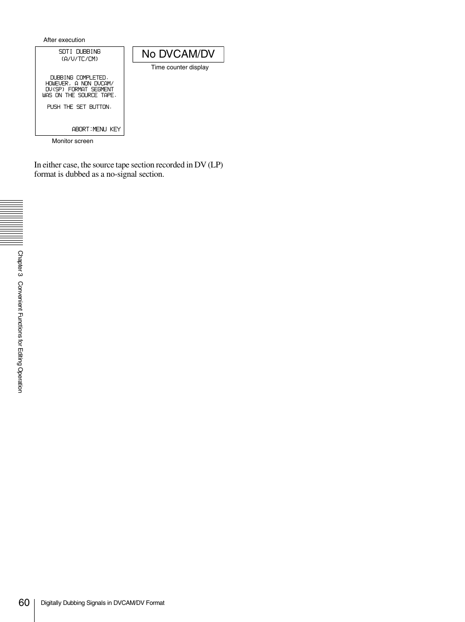 No dvcam/dv | Sony 1500AP User Manual | Page 60 / 125