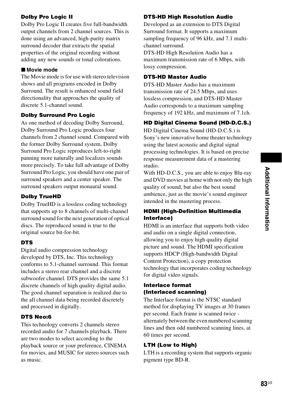 Sony IZ1000W User Manual | Page 83 / 88