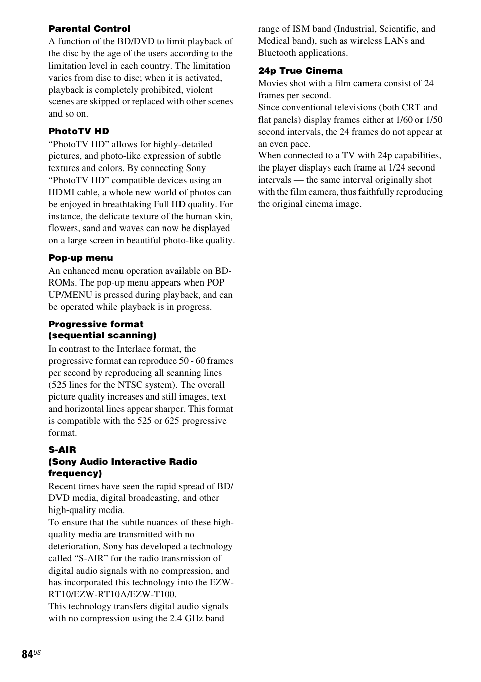 Sony IZ1000W User Manual | Page 84 / 88