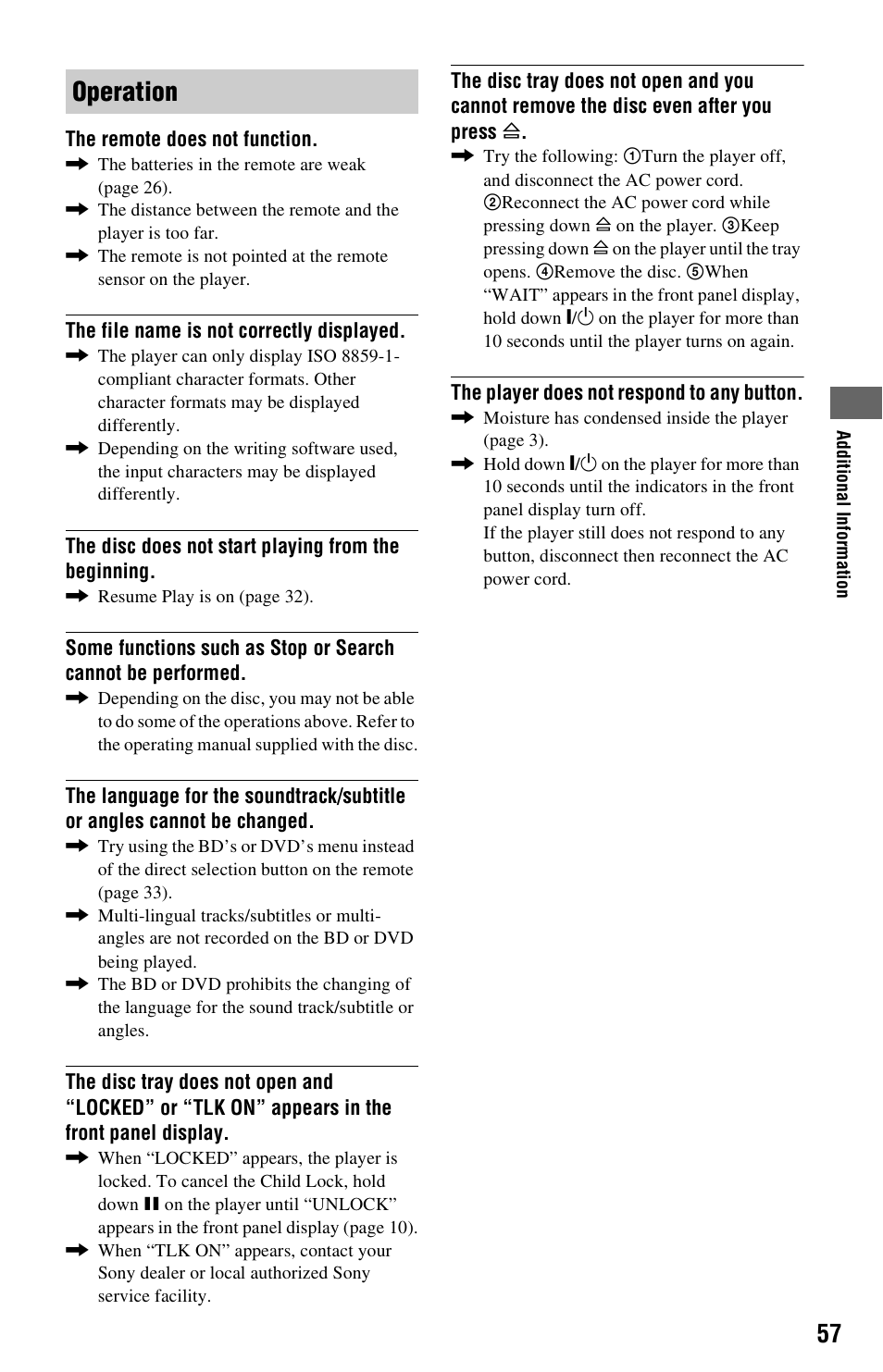 Operation | Sony BDP-BX1 User Manual | Page 57 / 79