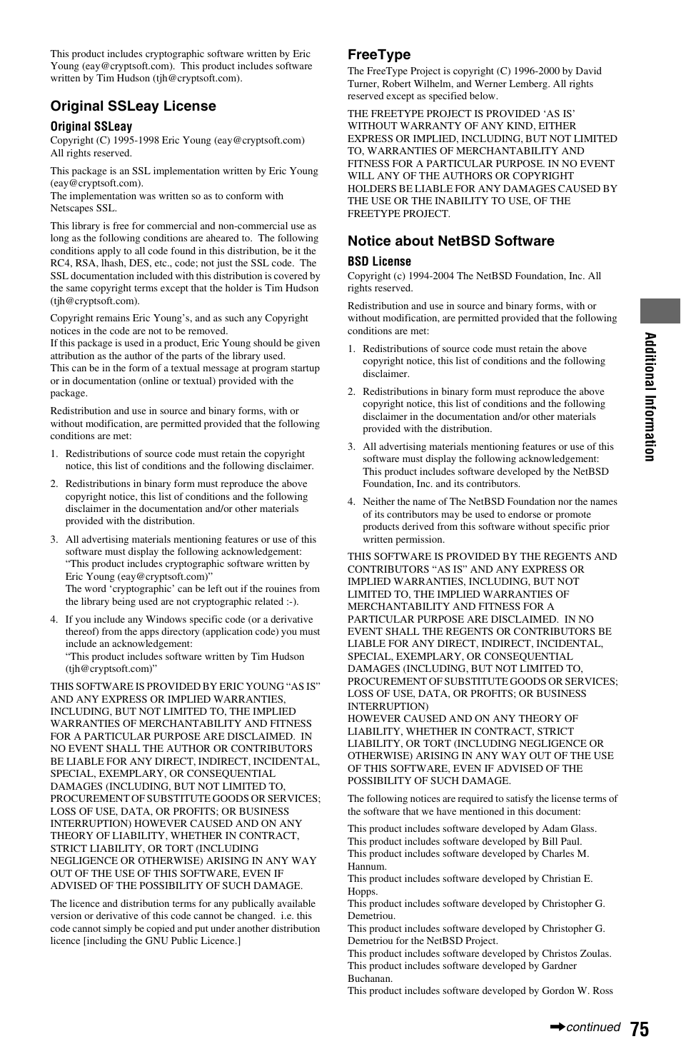 Sony BDP-BX1 User Manual | Page 75 / 79