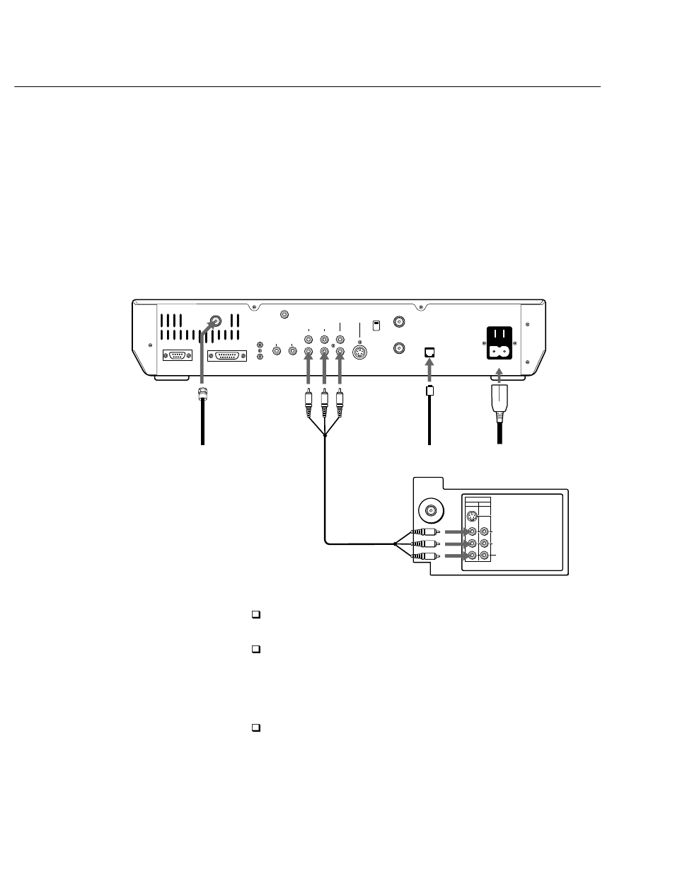 Tv with a/v connectors, Chapter 3: connecting your system, Optional connections | Refer to the illustration below | Sony SAT-A1 User Manual | Page 15 / 92