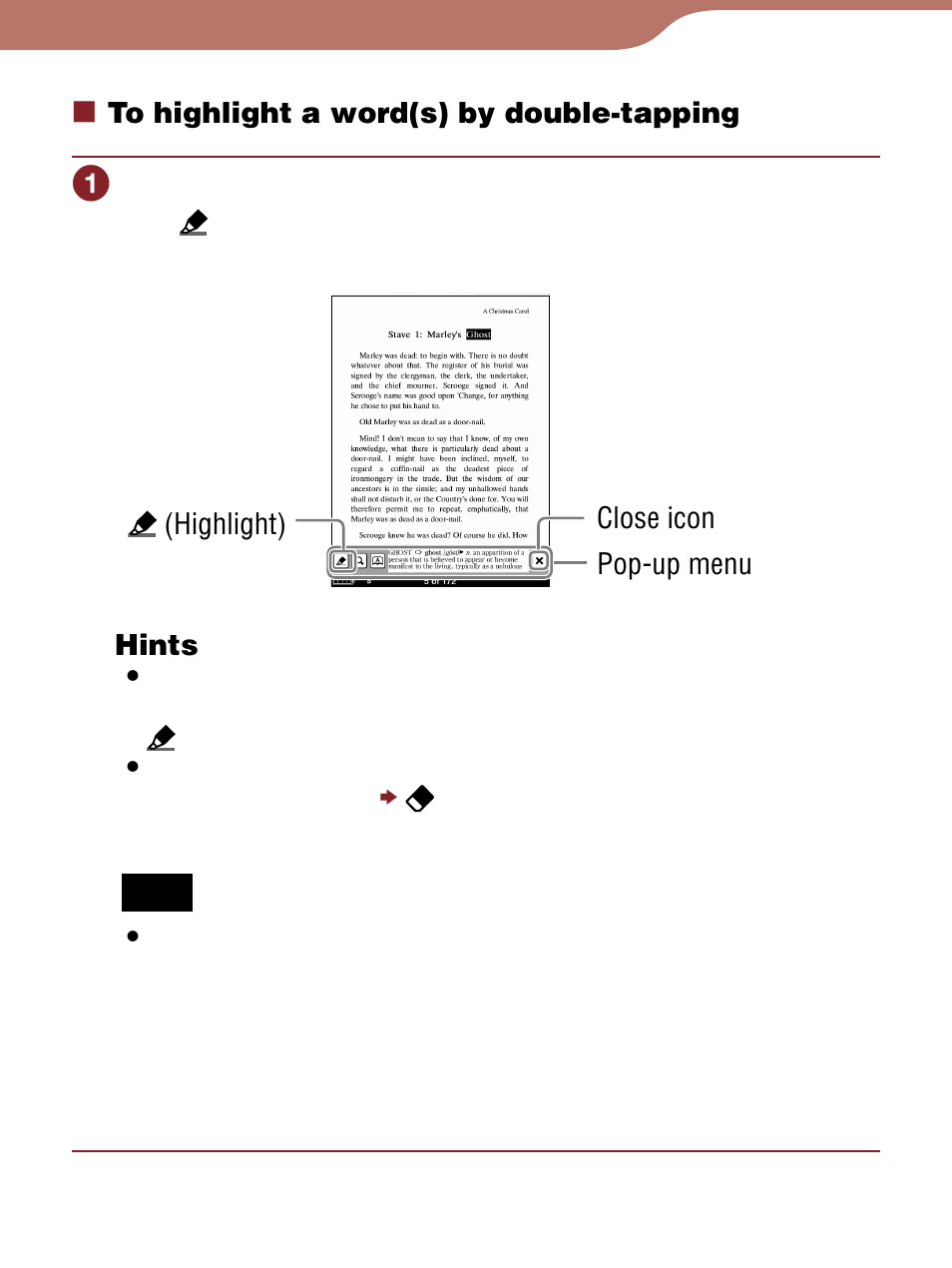 Search, Ou can highlight, Or search the consecutiv | Or delete the highlight | Sony Reader 4-153-621-14(1) User Manual | Page 99 / 190