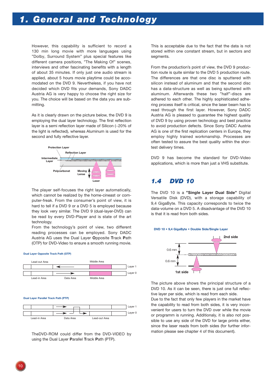 General and technology, 4 dvd 10 | Sony DVD Rom/DVD Video User Manual | Page 10 / 54