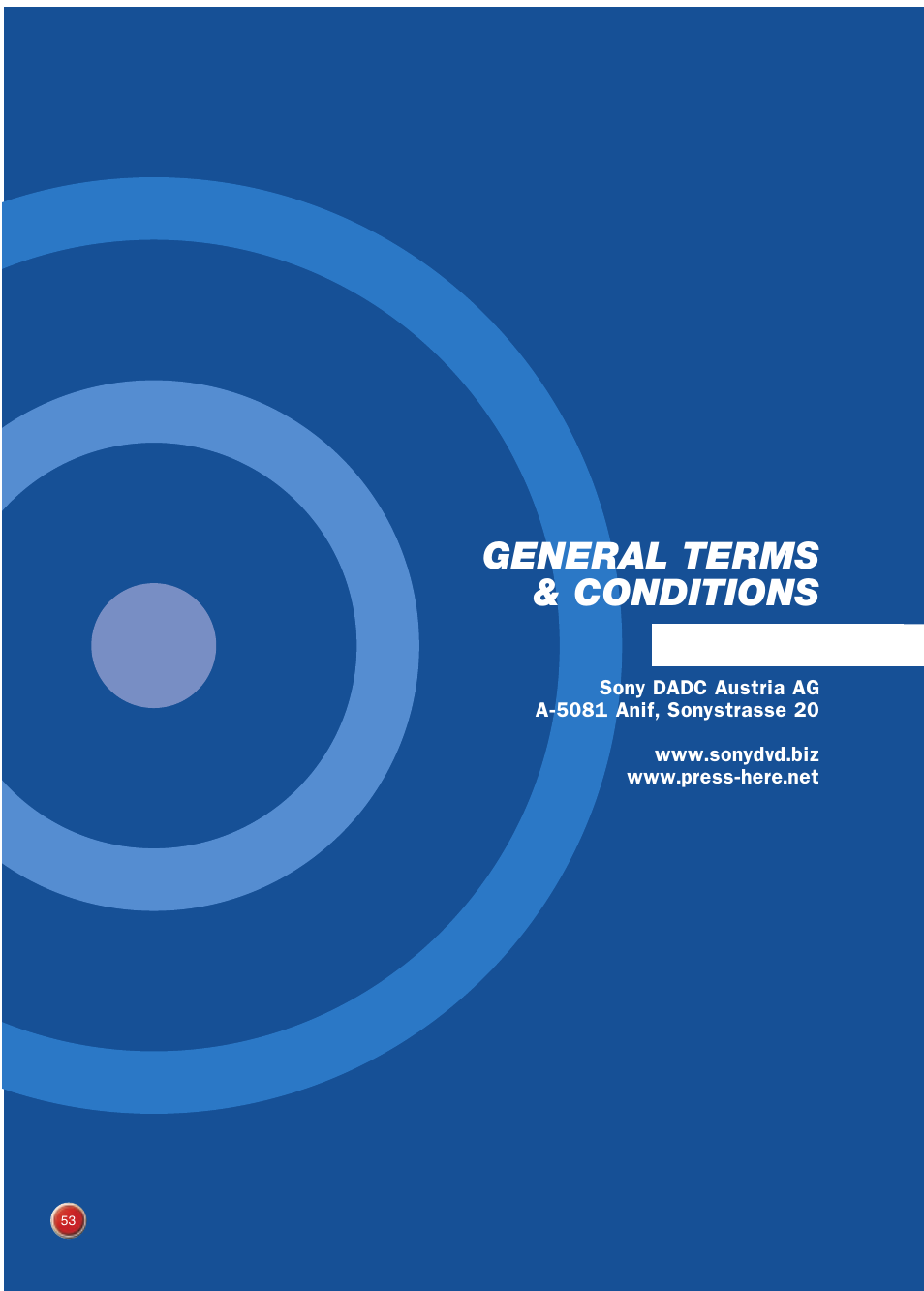 General terms & conditions | Sony DVD Rom/DVD Video User Manual | Page 52 / 54