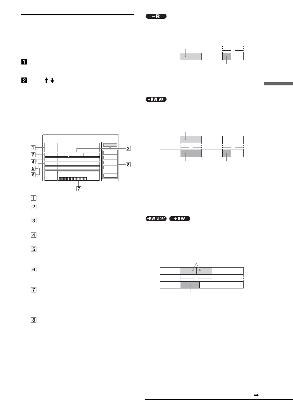Checking the available disc space (disc info), Checking the available disc space, Disc info) | Recording/tim e r recording, A press tool while the disc is in the recorder | Sony RDR-GX3 User Manual | Page 37 / 100