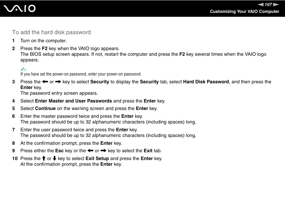 Sony VAIO VGN-SZ600 User Manual | Page 107 / 216