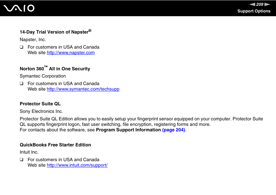Sony VAIO VGN-SZ600 User Manual | Page 209 / 216