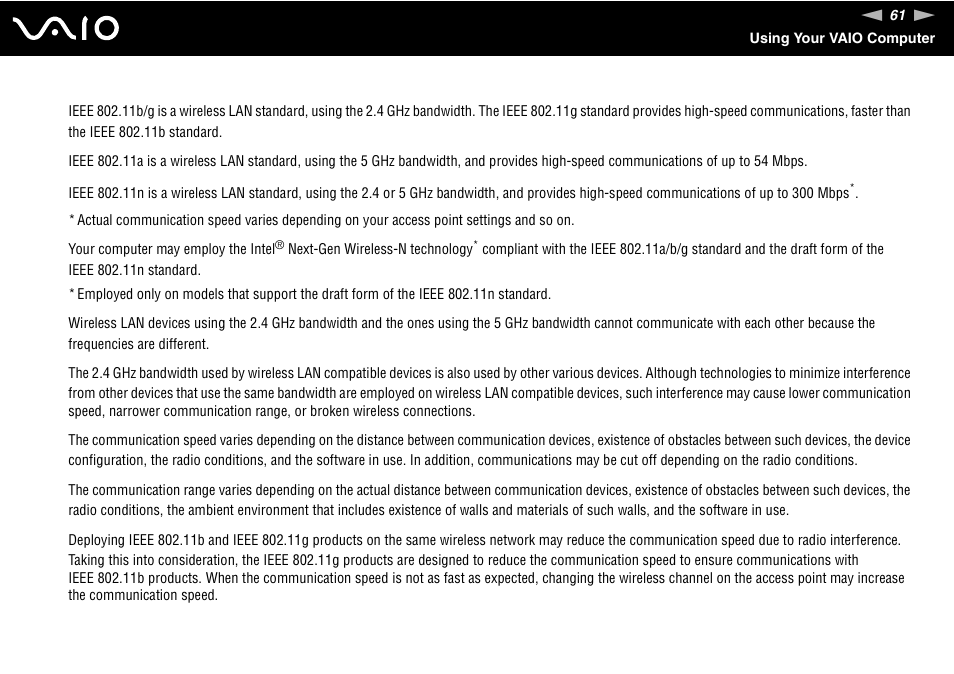 Sony VAIO VGN-SZ600 User Manual | Page 61 / 216