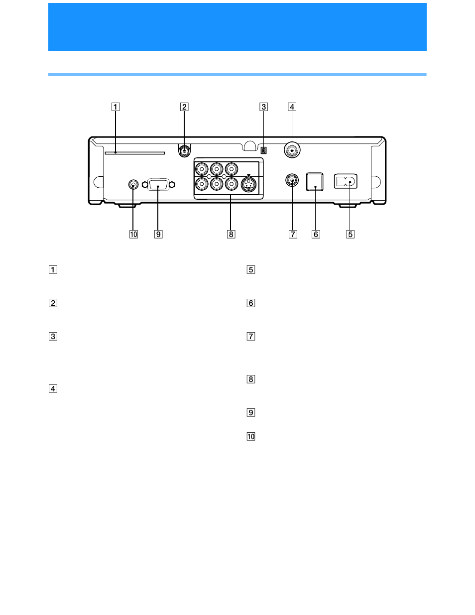 Sat-b50 back panel, Location and function of controls (continued) | Sony SAT-B50 User Manual | Page 70 / 80