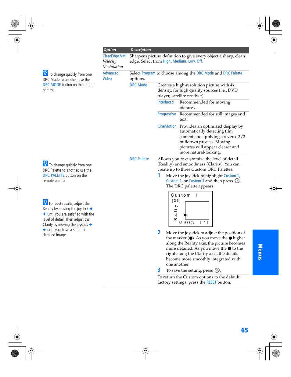 Sony WEGA KV-40XBR800 User Manual | Page 66 / 89