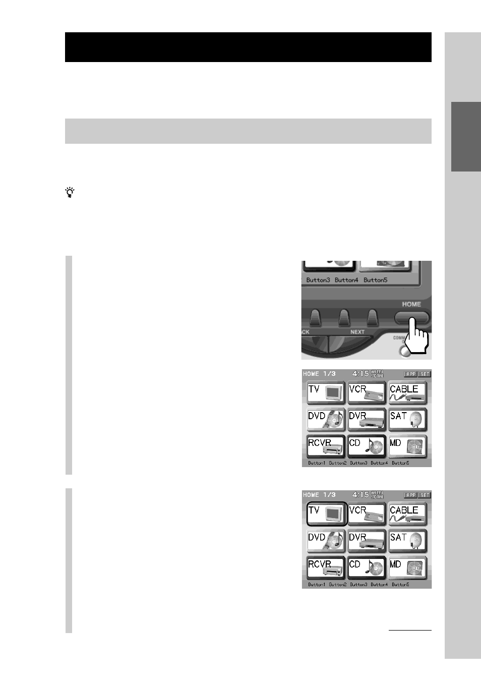 Basic operations of the remote commander, Operating a component (operation mode) | Sony RM-NX7000 User Manual | Page 37 / 252