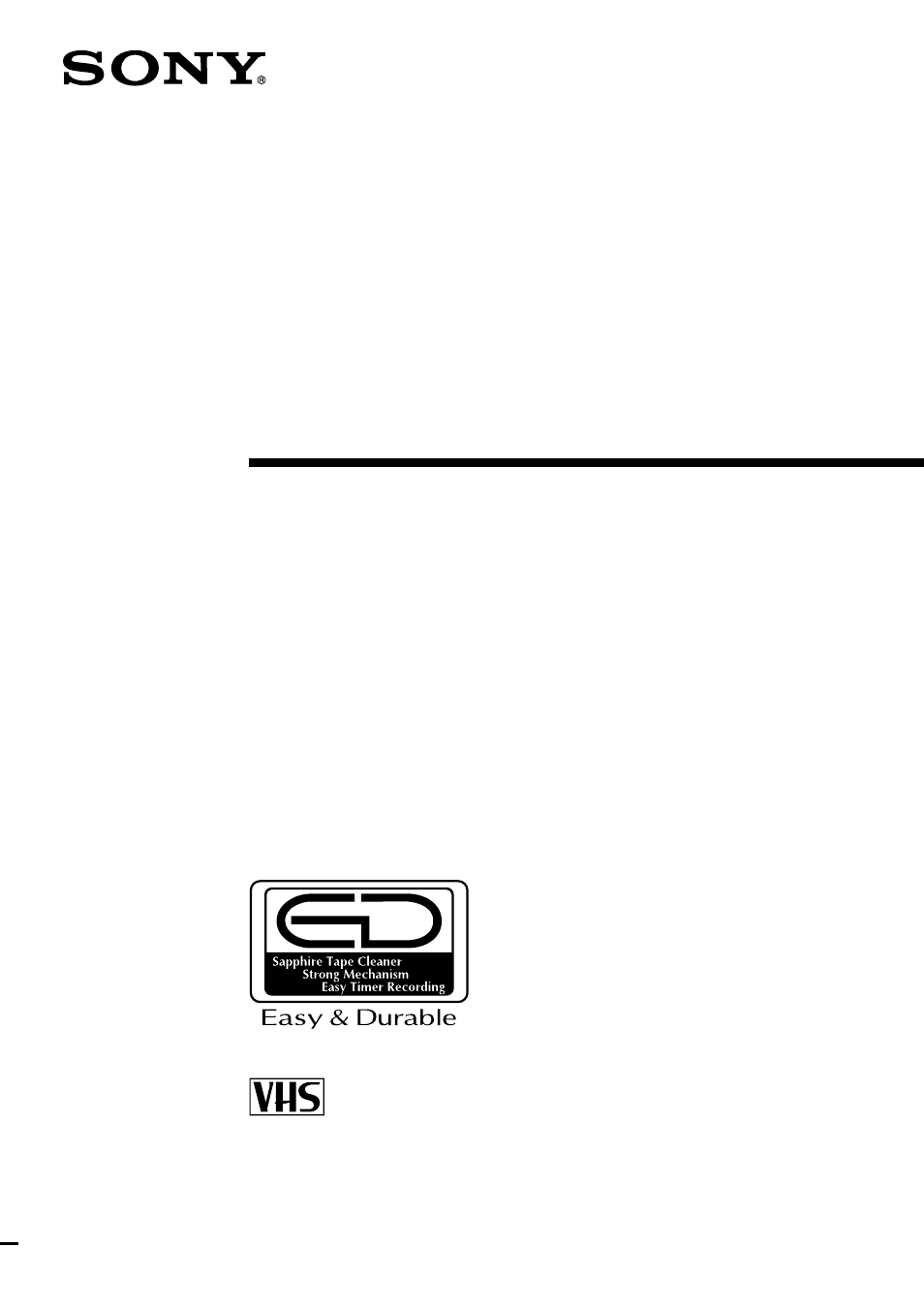 Sony SLV-ED10MJ User Manual | 47 pages
