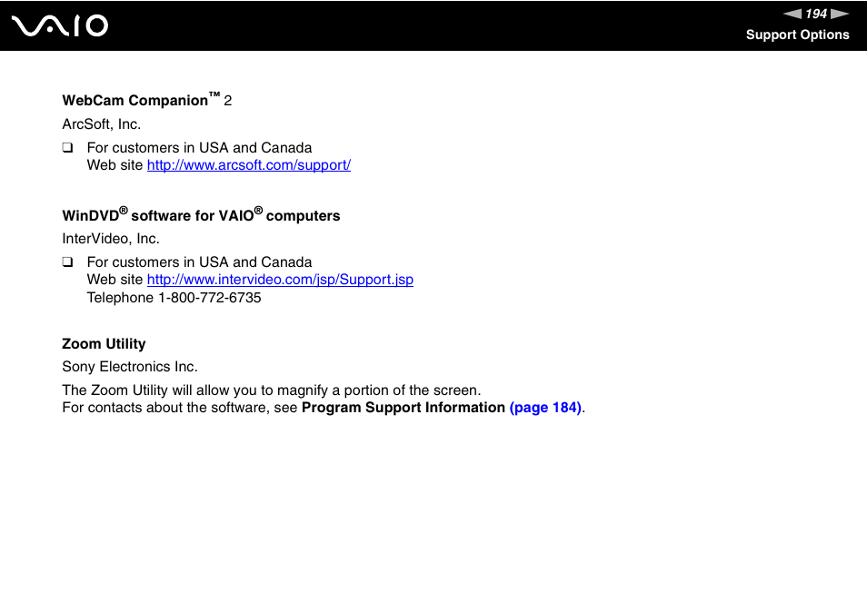 Sony VAIO VGN-CR User Manual | Page 194 / 197