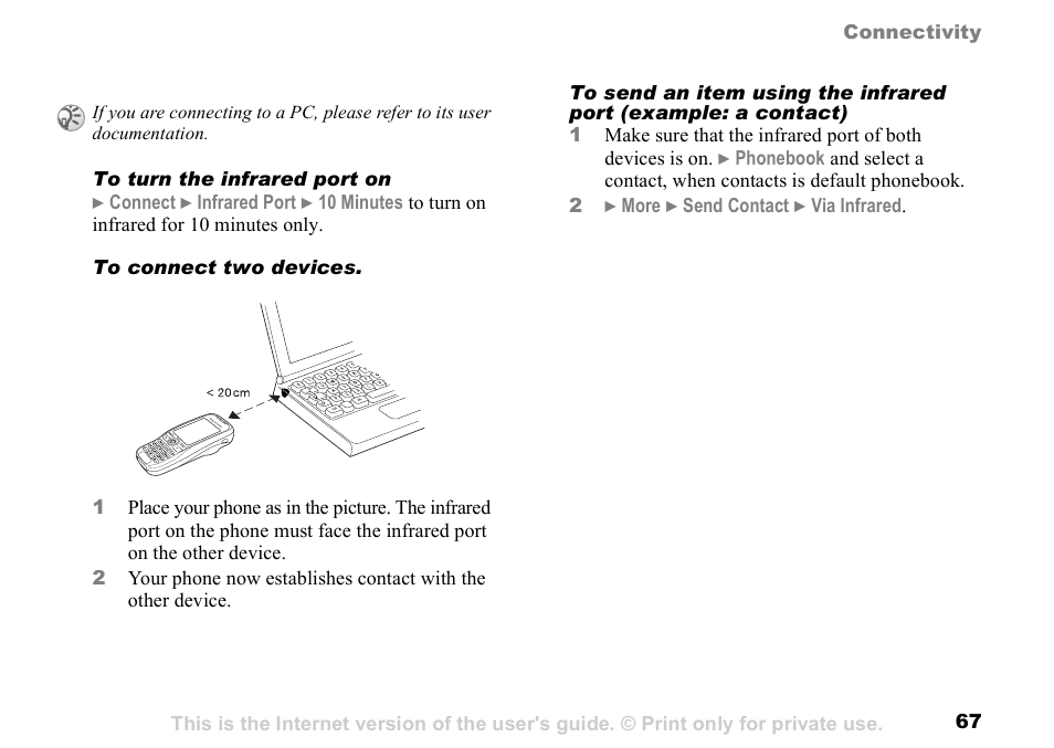 Sony K500 User Manual | Page 67 / 93