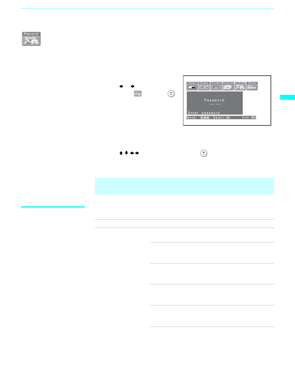 Using the parent menu | Sony KF-60XBR800 User Manual | Page 75 / 96
