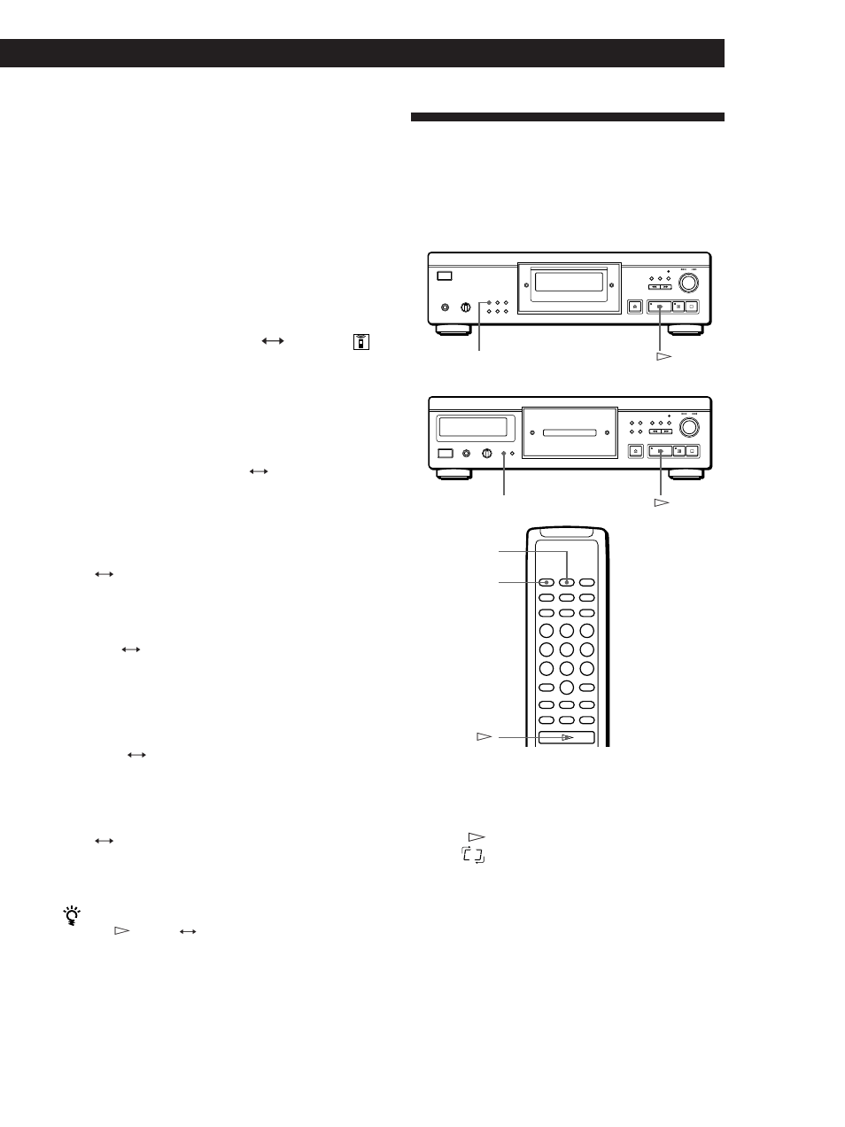 Playing in random order (shuffle play), Playing cds, Repeating the current track | Repeating a specific portion (a ˜ b repeat) | Sony CDP-XA30ES User Manual | Page 13 / 112