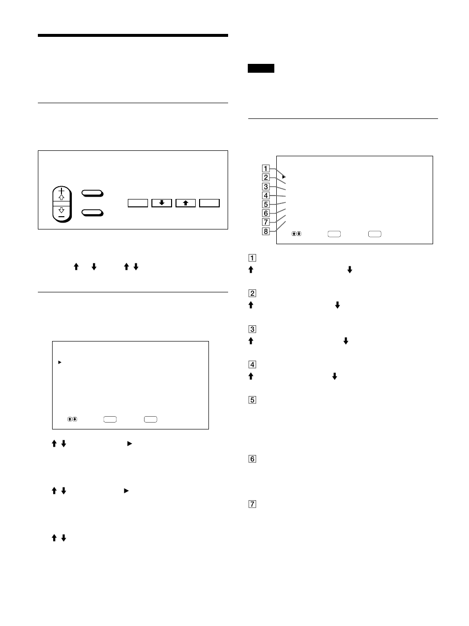 メニューで行う調整と設定, メニューの操作, メニューの説明 | Sony 500A3WE User Manual | Page 218 / 244