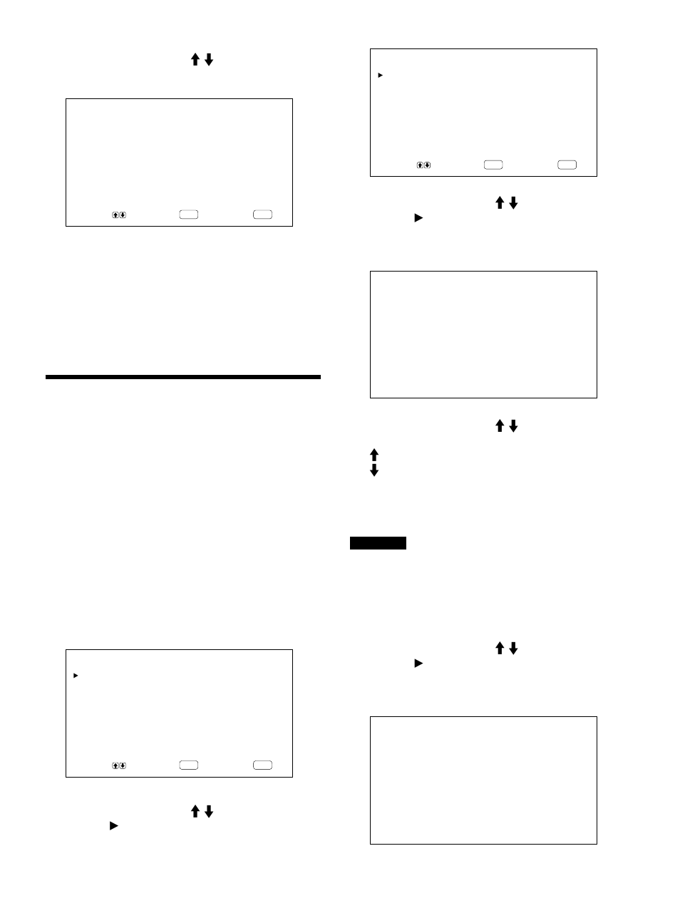 Redimensionnement et positionnement de lﾕimage, R使lage de la taille de lﾕimage, Redimensionnement et positionnement de l’image | Réglage de la taille de l’image, Appuyez sur les touches m/m. “non” devient “oui, Appuyez sur ent. le menu taille image réapparaît | Sony 500A3WE User Manual | Page 65 / 244