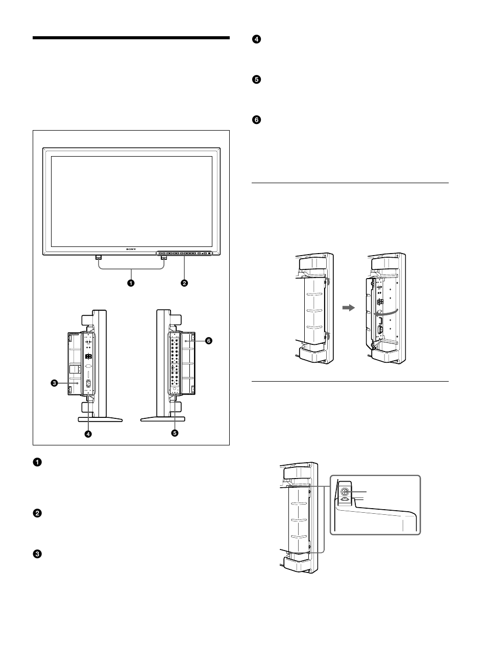 Lage und funktion der teile und bedienelemente, Vorderseite / seiten | Sony 500A3WE User Manual | Page 87 / 244