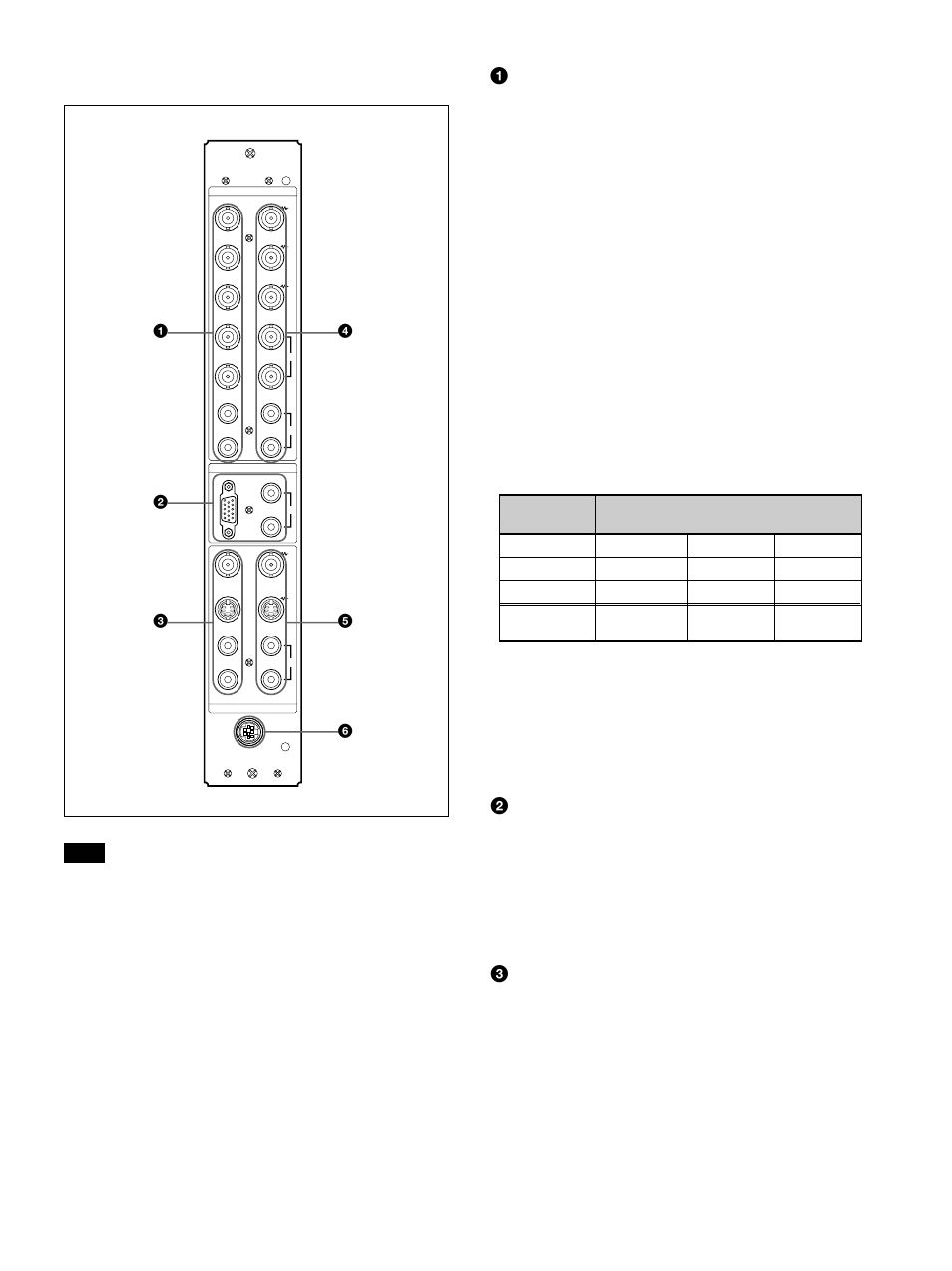 Right connector panel, Signal. inputs the p, Signal to the b (b-y) in connector and p | Sony 500A3WE User Manual | Page 9 / 244