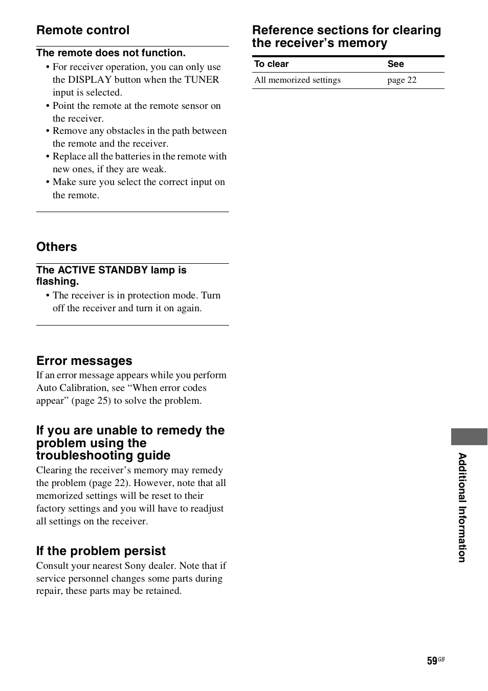 Sony HT-SS100 User Manual | Page 59 / 64