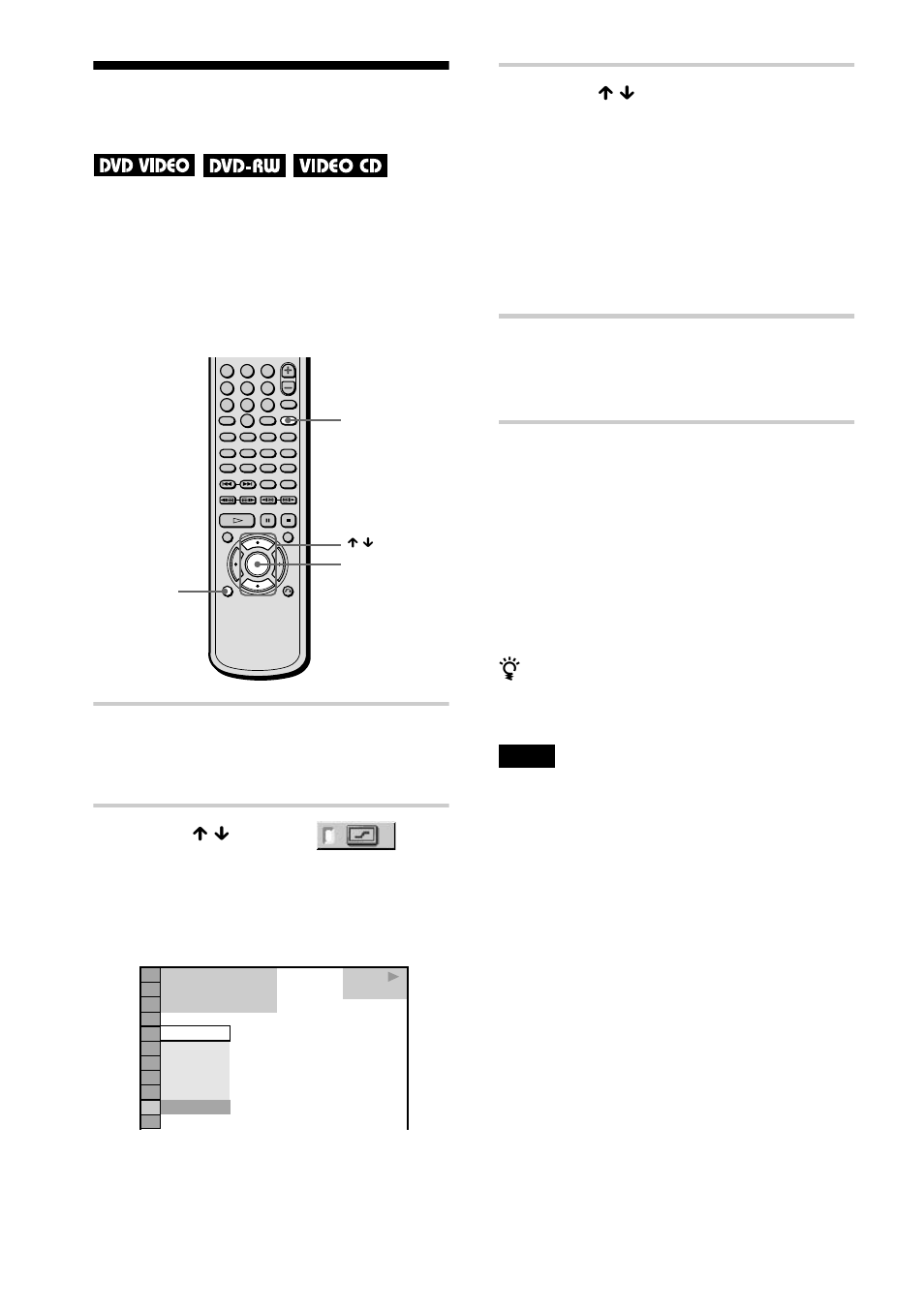 Enhancing the playback picture, Digital video enhancer), Press display twice during playback | Press x / x to select a level, Press enter | Sony DVP-NS700V User Manual | Page 64 / 100