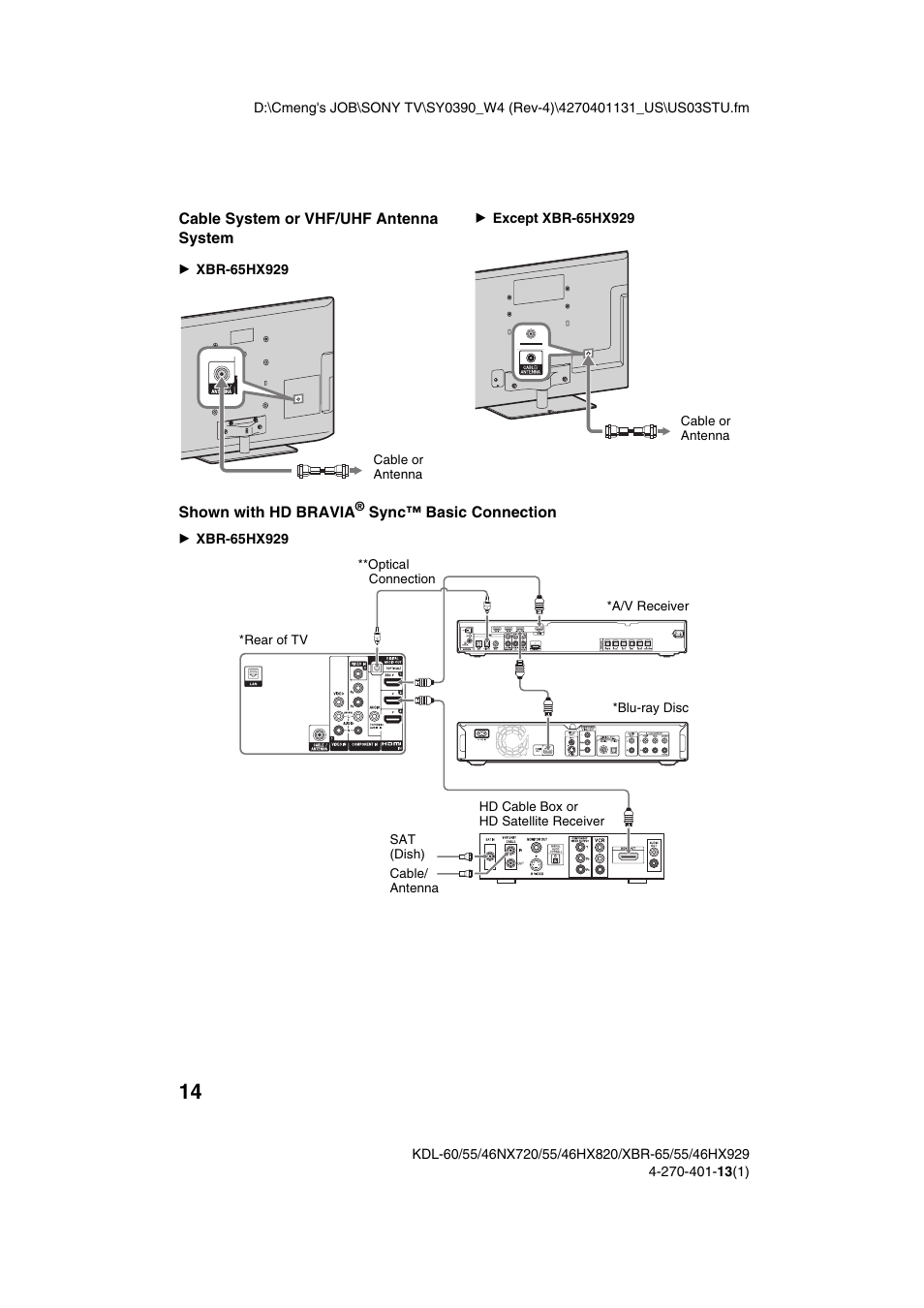 Sony XBR-65HX929 User Manual | Page 14 / 40