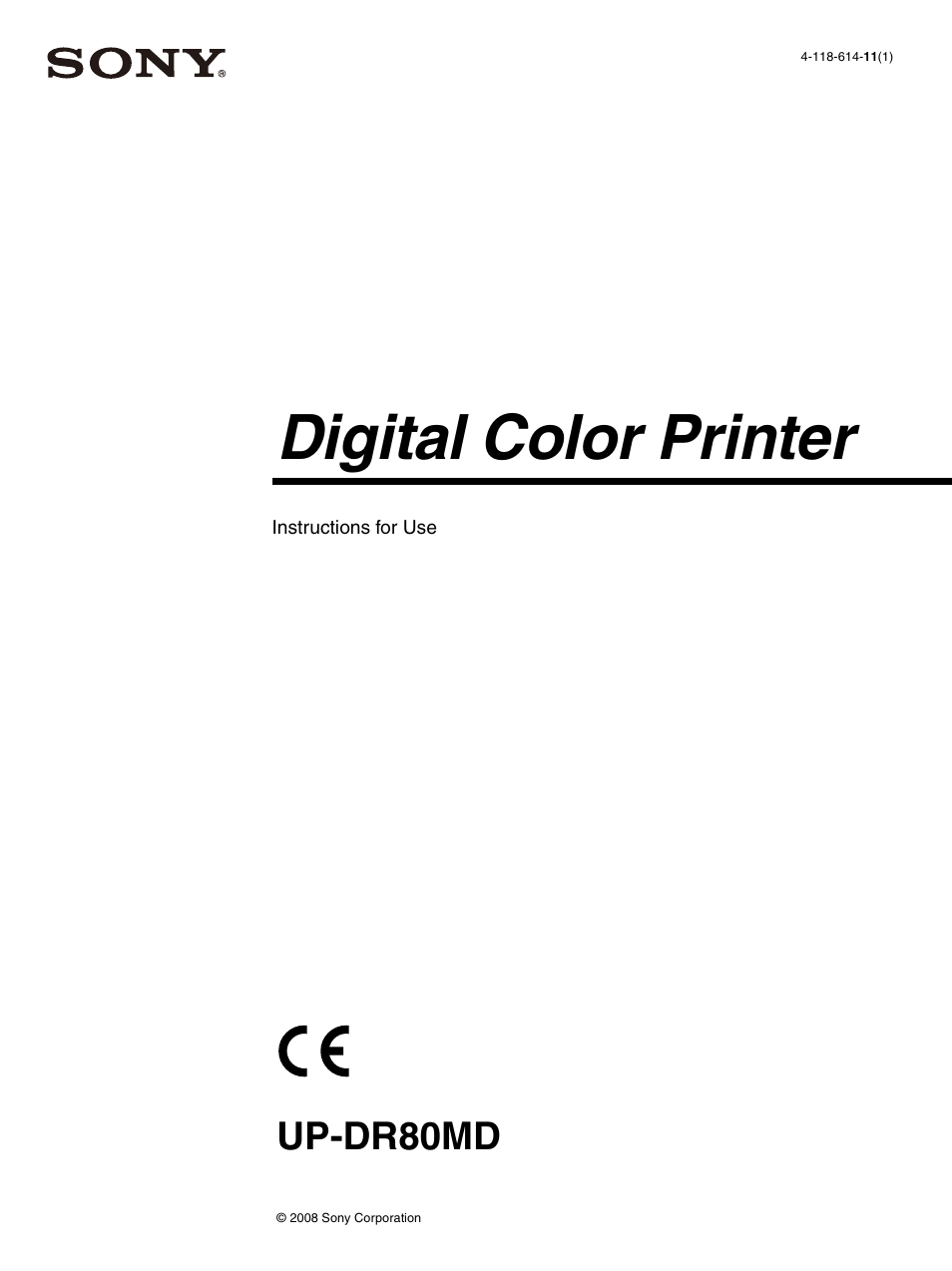 Sony UP-DR80MD User Manual | 25 pages