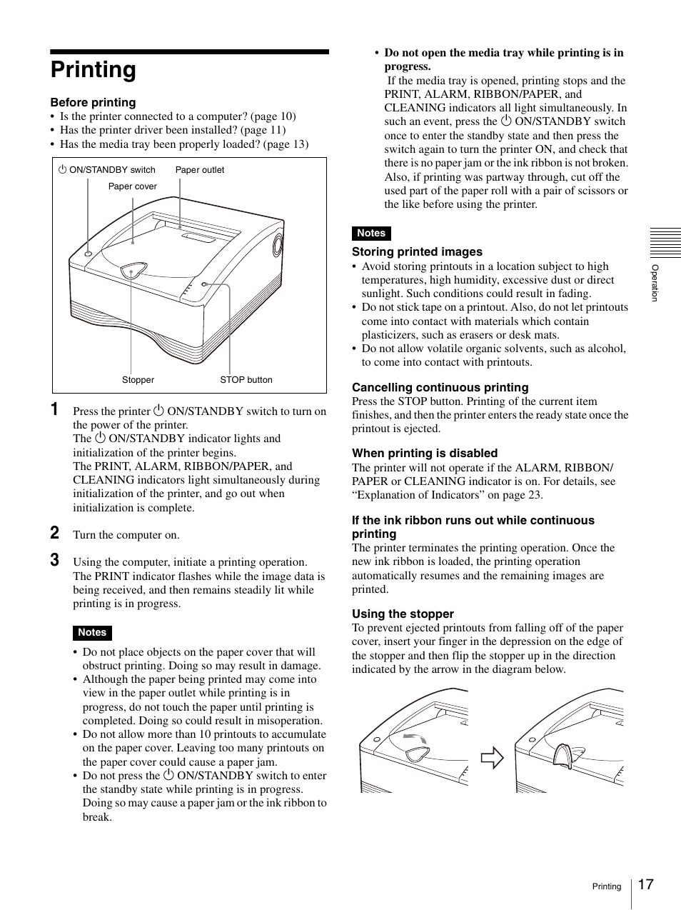 Printing | Sony UP-DR80MD User Manual | Page 17 / 25