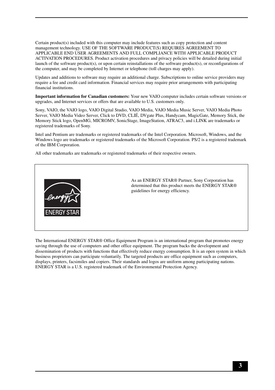 Sony VGN-FE500 User Manual | Page 3 / 20