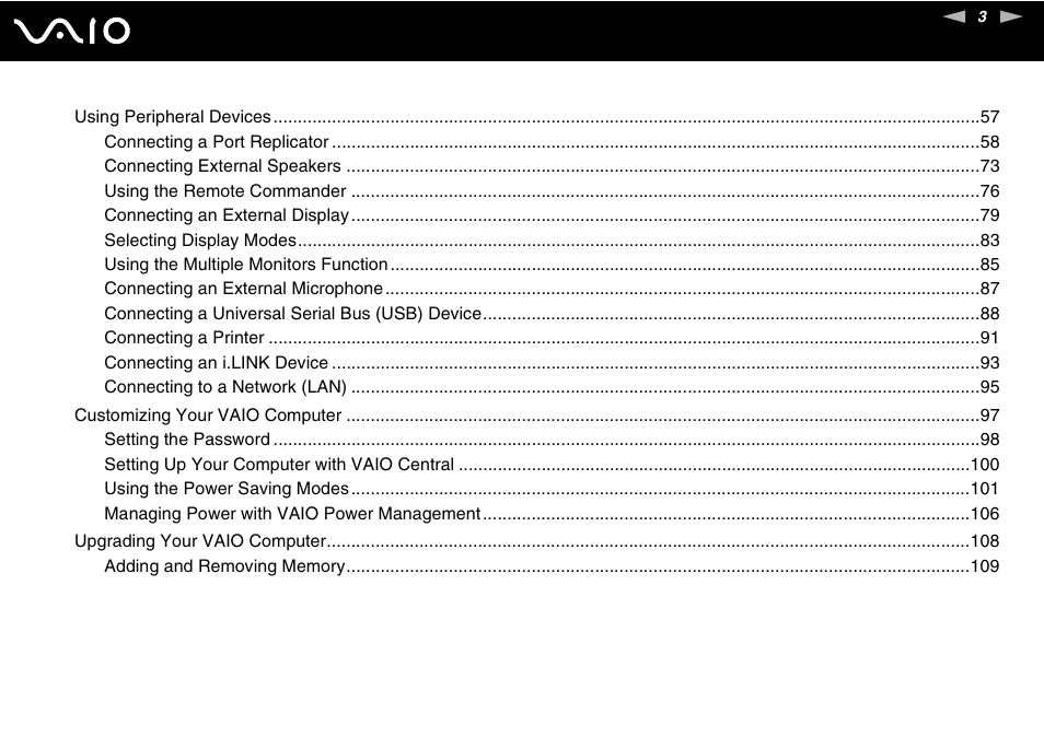 Sony VGN-FS800 User Manual | Page 3 / 175