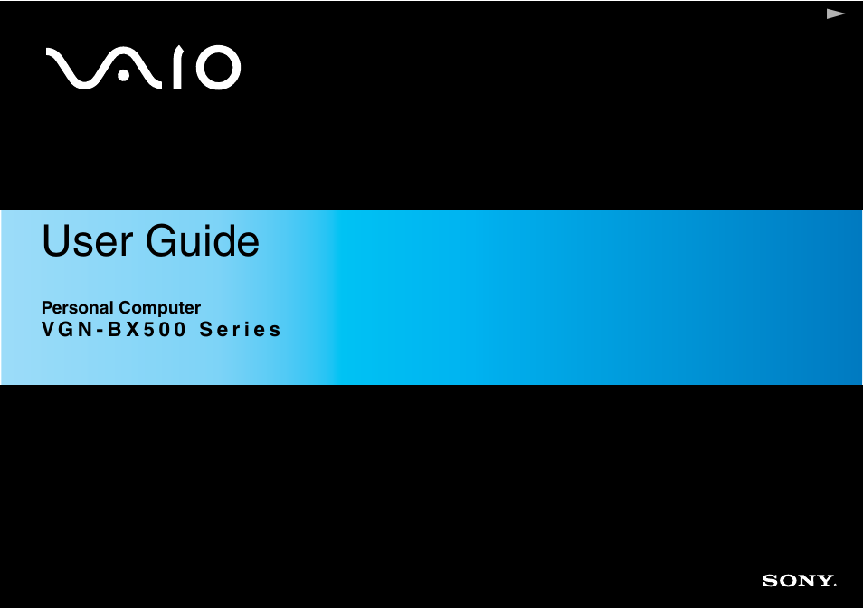 Sony VGN-BX500 User Manual | 217 pages