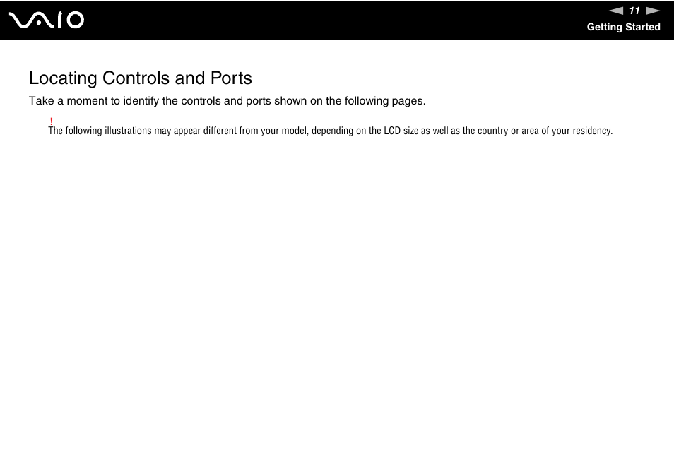 Locating controls and ports | Sony VGN-BX500 User Manual | Page 11 / 217
