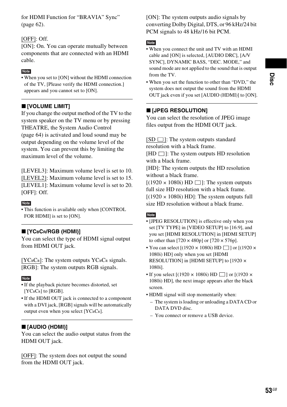 Dis c | Sony 3-285-995-11(1) User Manual | Page 53 / 116