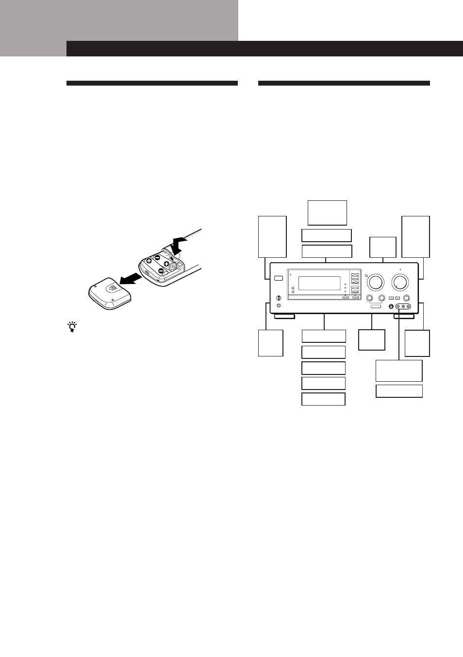 Unpacking, Hookup overview, Inserting batteries into the remote | Getting started, Before you get started | Sony TA-VA8ES User Manual | Page 4 / 114