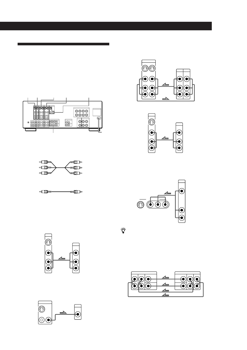 Tv/vcr hookups, Getting started, Overview | Hookups, Where do i go next, Vcr (via the video 1 jacks), Ld player video camera recorder or video game, Use the video 3 input jacks on the front panel, Amplifier vcr, Amplifier | Sony TA-VA8ES User Manual | Page 7 / 114