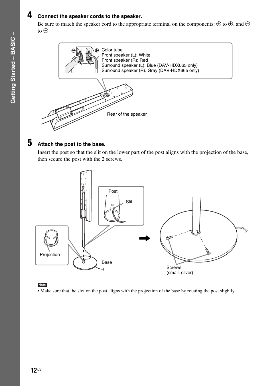 Sony DAV-HDX465 User Manual | Page 12 / 108