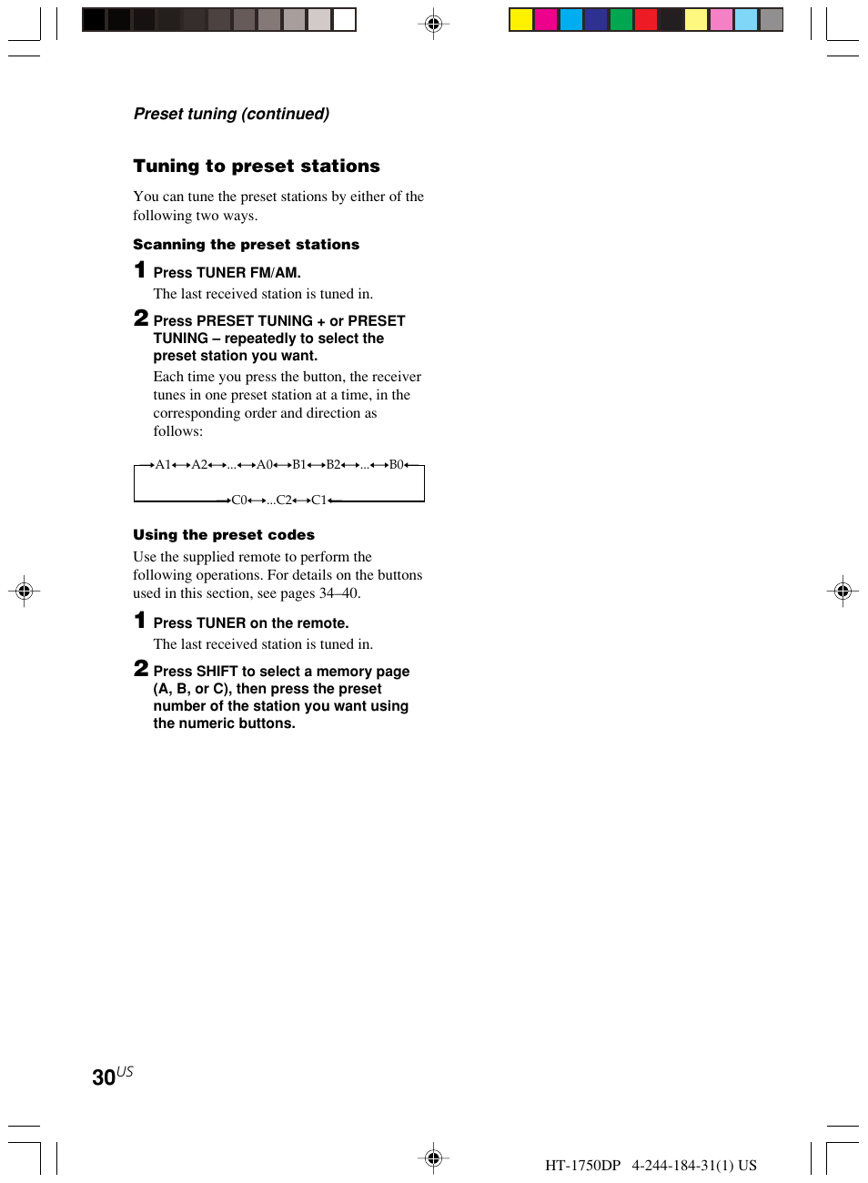 Sony HT-1750DP User Manual | Page 30 / 48