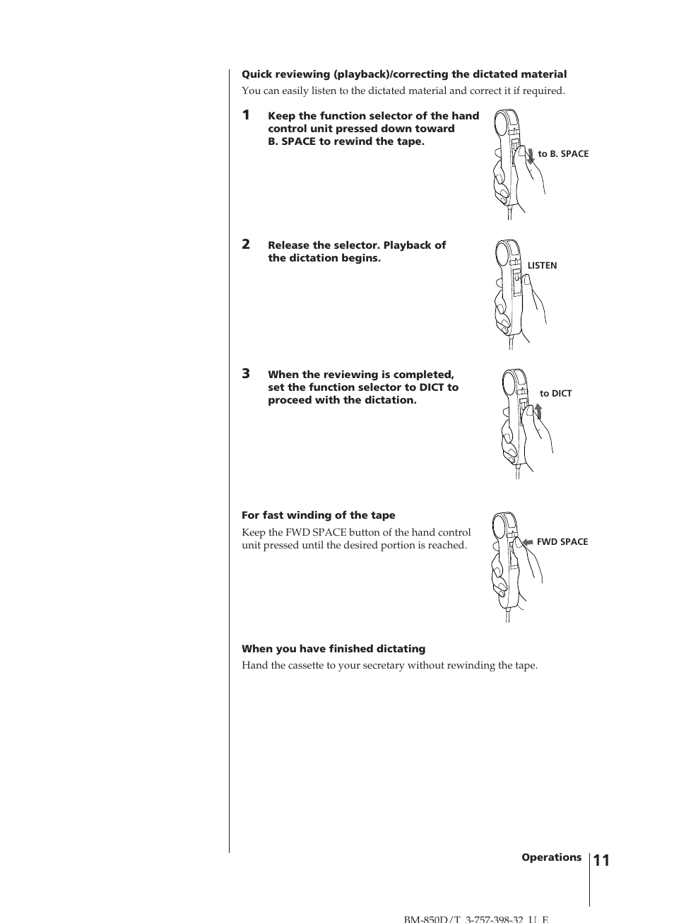Sony BM-850D User Manual | Page 11 / 24