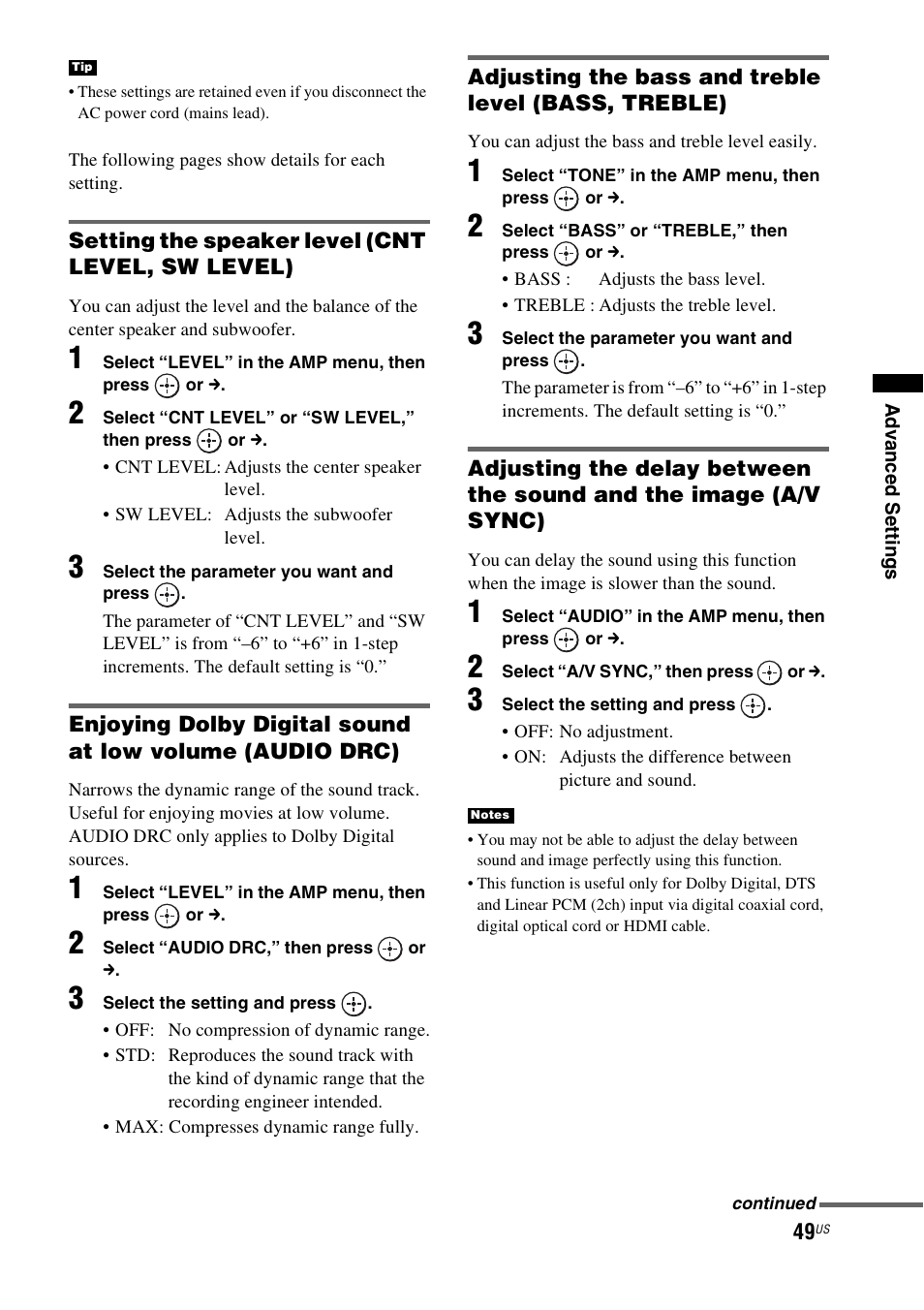 Sony HT-CT350 User Manual | Page 49 / 180