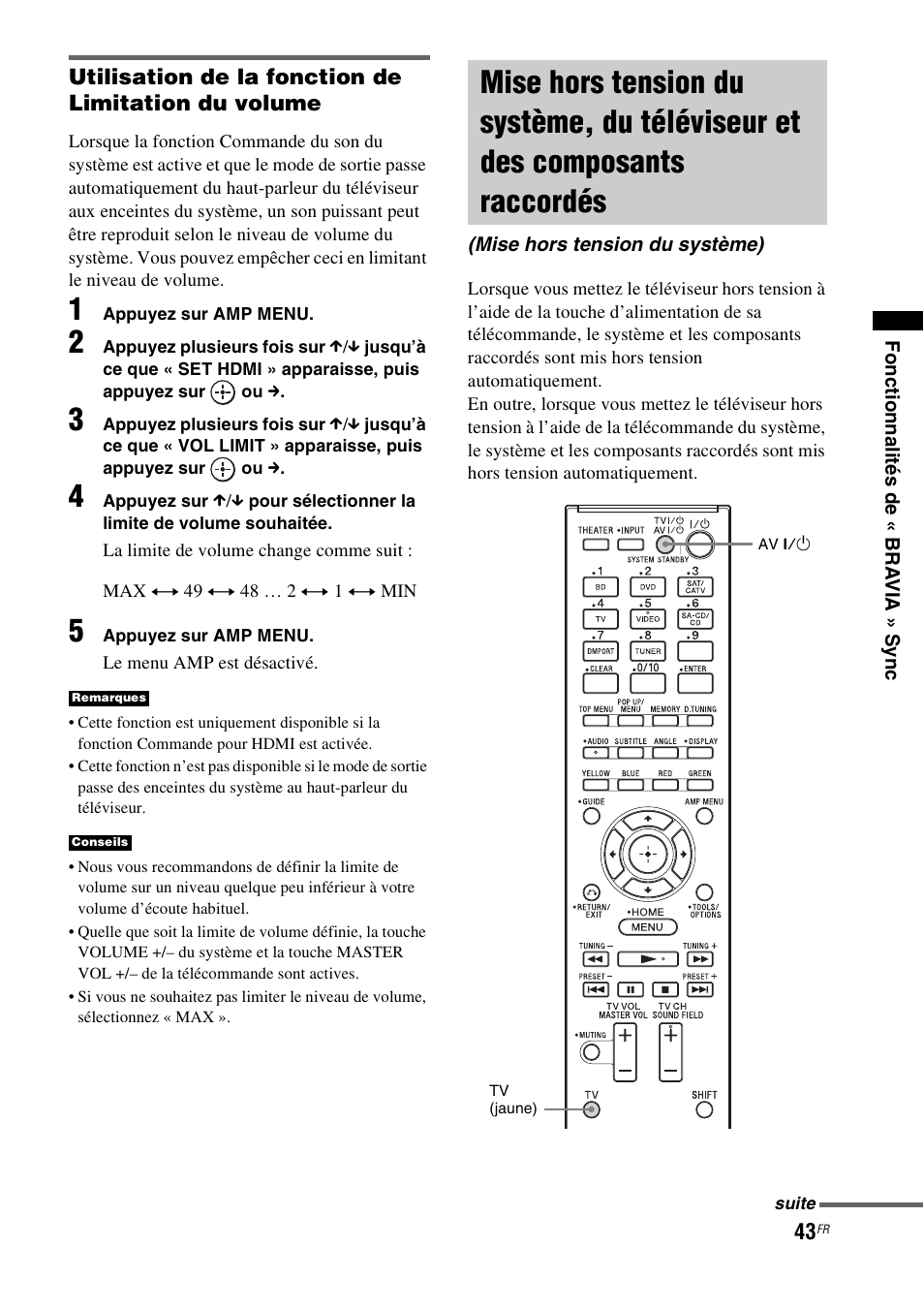 Mise hors tension du système, du | Sony HT-CT350 User Manual | Page 99 / 180