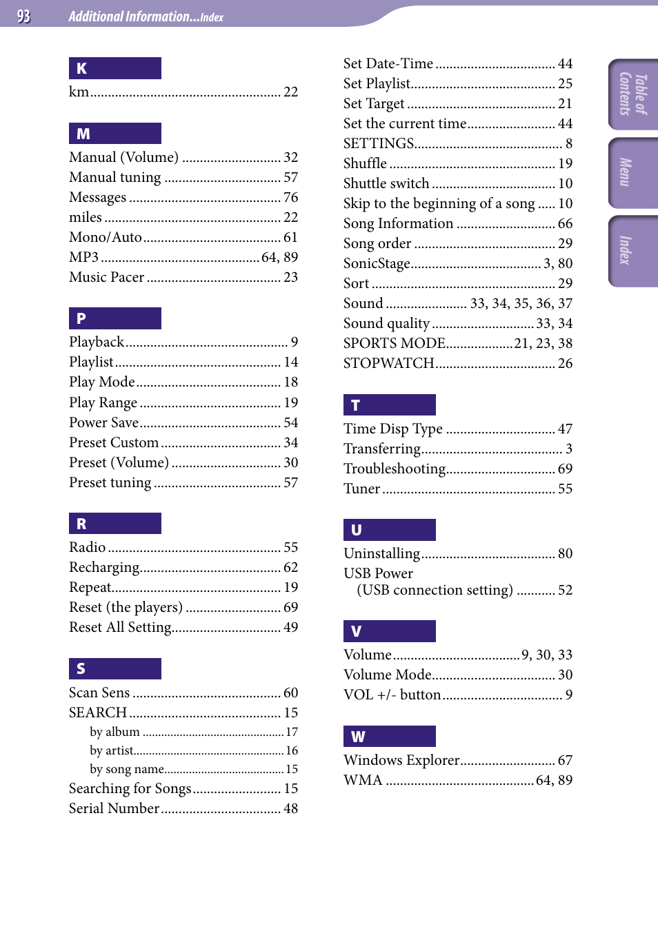Sony NW-S203F User Manual | Page 93 / 93