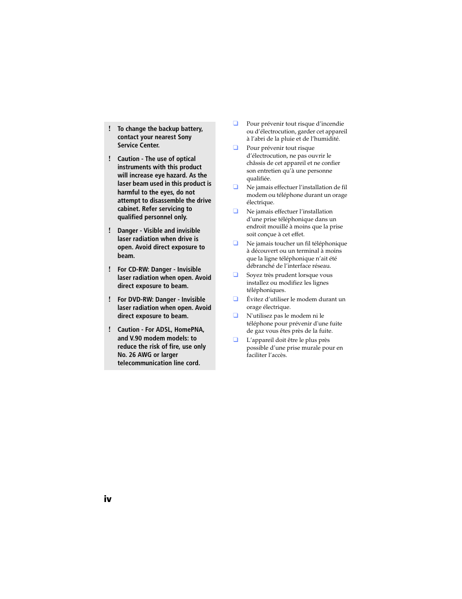 Sony PCV-RX480DS User Manual | Page 4 / 134