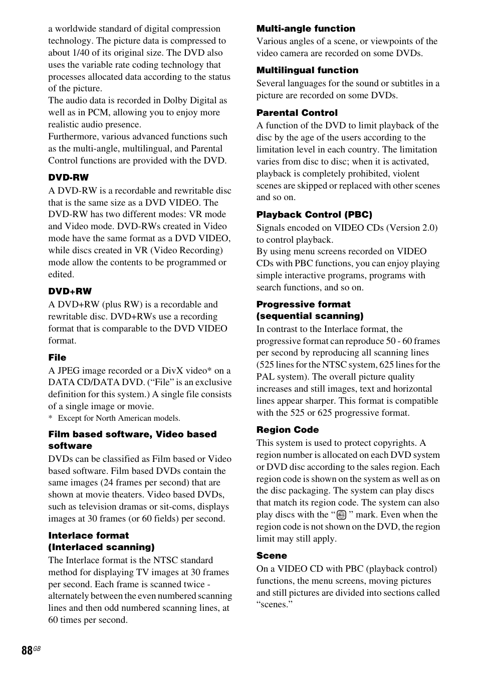 Sony DX315 User Manual | Page 88 / 100